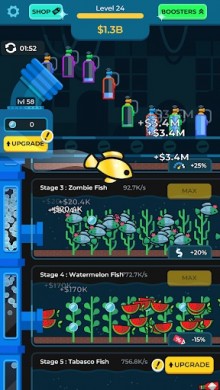 Скачать Idle Fish Aquarium (ВЗЛОМ, бесплатные покупки) для Андроид